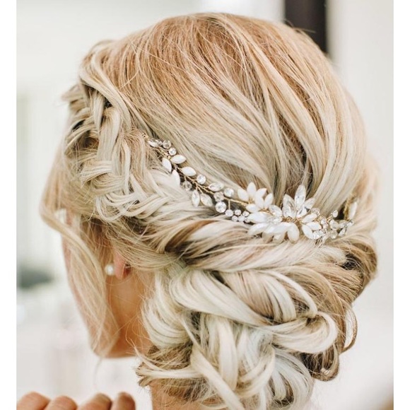 NWOT! Brides & Hairpins RHEA HALO COMB gold bridal comb - Picture 1 of 11